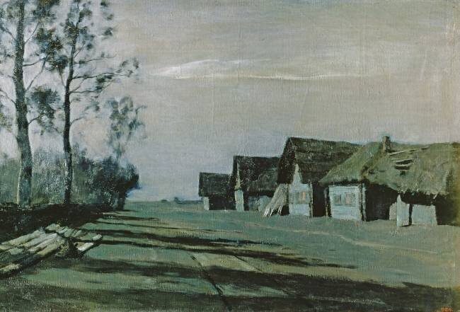 Village au clair de lune Isaac Levitan