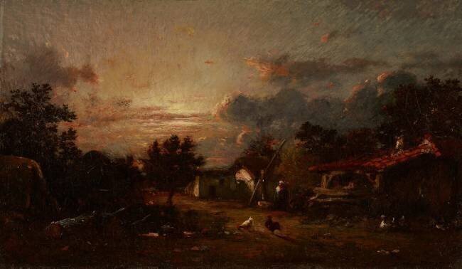 Village Scene Jules Dupré