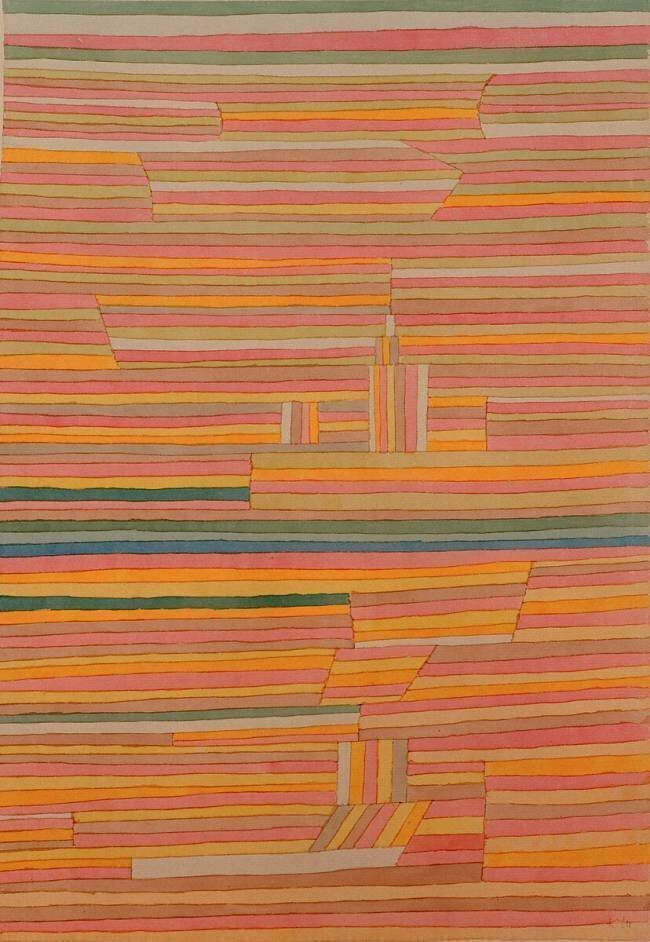 Ville au bord du canal Paul Klee