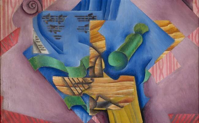 Violon et verre : Nature morte Juan Gris