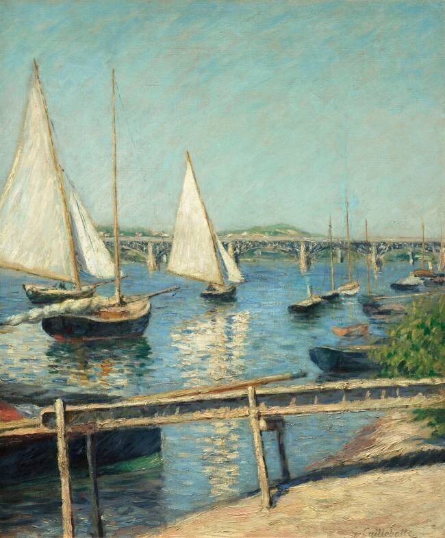 Voiliers à Argenteuil Gustave Caillebotte