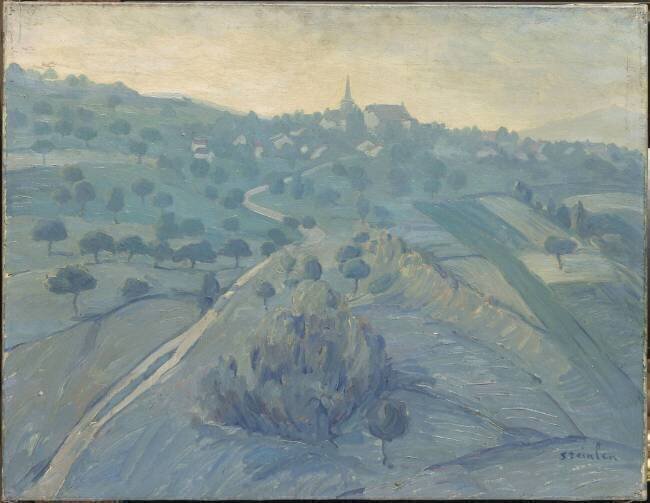Vue de Belmont près de Lausanne, paysage matinal Théophile Alexandre Steinlen