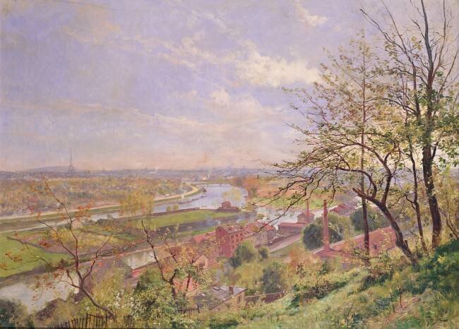 Vue de Boulogne sur Seine Louis Tauzin