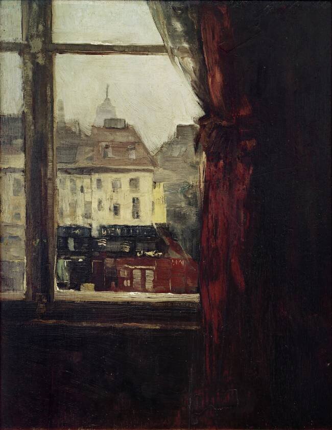Vue de la fenêtre des maisons à Paris Karl Hagemeister