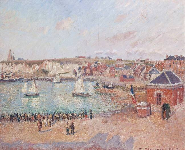 Vue de l'avant-port de Dieppe Camille Pissarro