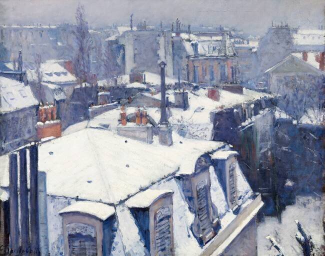 Vue de toits (Effet de neige), dit Toits sous la neige Gustave Caillebotte