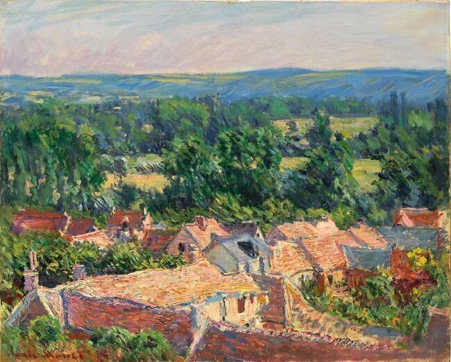 Vue du village de Giverny Claude Monet