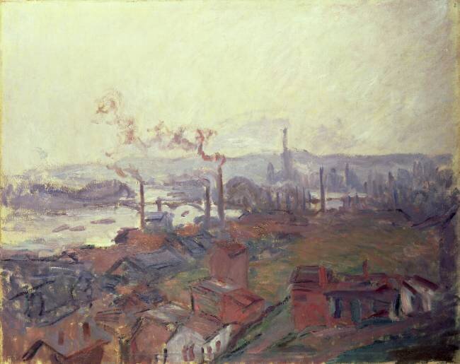 Vue générale de Rouen depuis la rive Sainte-Catherine Claude Monet