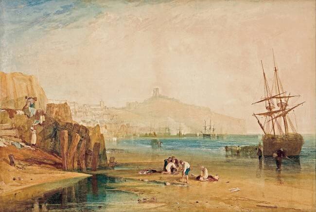 Vue matinale de Scarborough John William Waterhouse