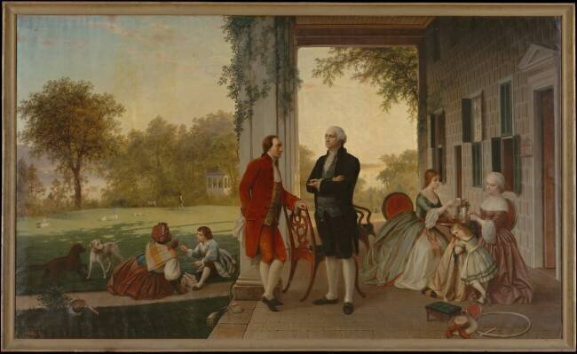 Washington et Lafayette à Mont Vernon, 1784 Thomas Rossiter