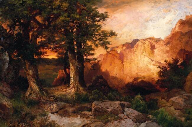 Western Sunset Thomas Moran