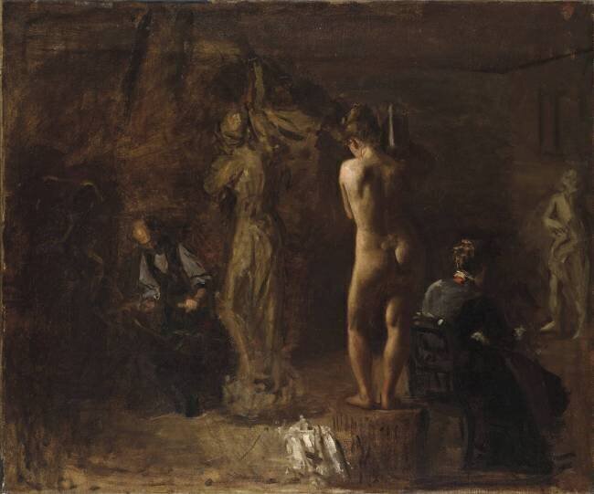 William Rush sculptant sa figure allégorique de la rivière Schuylkill Thomas Eakins