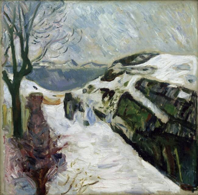 Winter landscape Edvard Munch