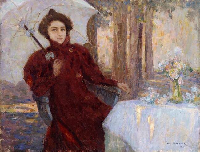 Woman with an Umbrella Henri Le Sidaner