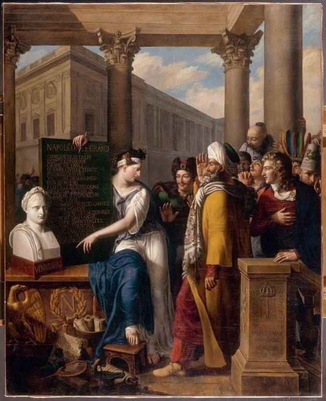 Allégorie à la gloire de Napoléon Ier. Clio montre aux nations les faits mémorables de son règne Alexandre Veron-Bellecourt