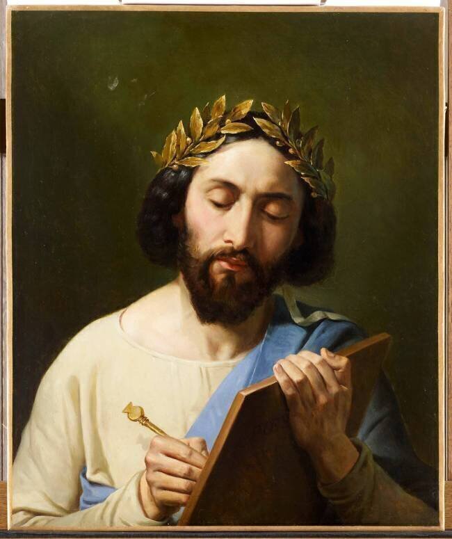 Anacréon écrivant ses poésies Merry-Joseph Blondel