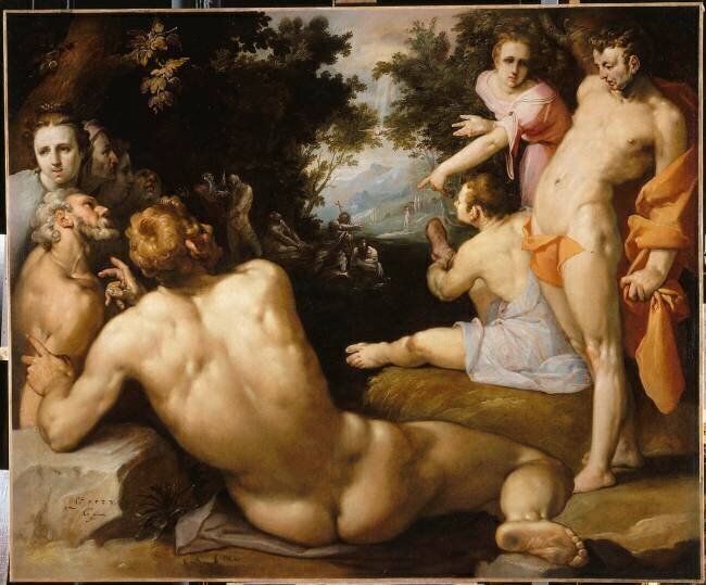Baptême du Christ Cornelis van Haarlem