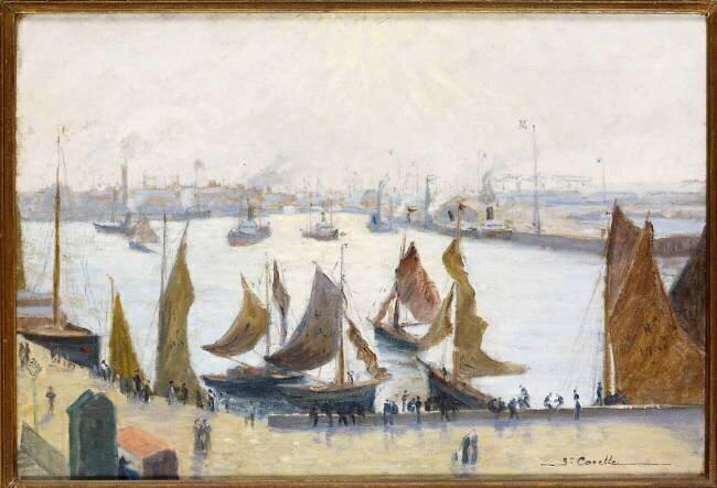 Bateaux de pêche au port de mer Georges Emile Carette