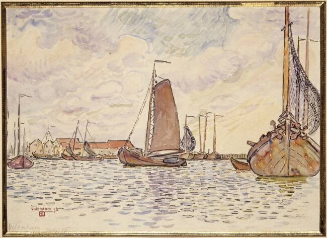 Bateaux à Volendam Theo van Rysselberghe