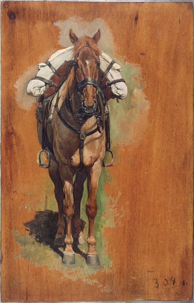 Cheval harnaché Edouard Detaille