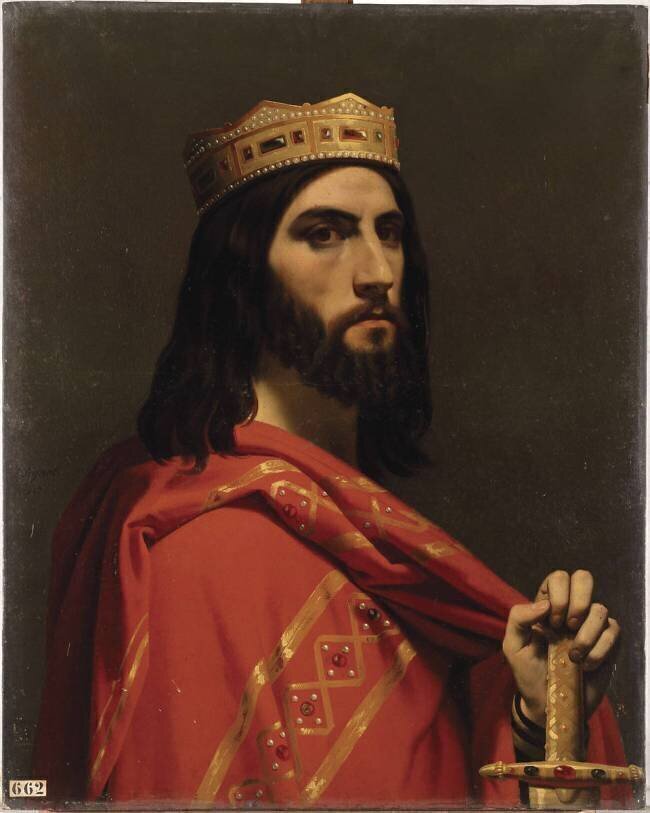 Dagobert Ier, roi d'Austrasie, de Neustrie et de Bourgogne, (mort en 638) Emile Signol