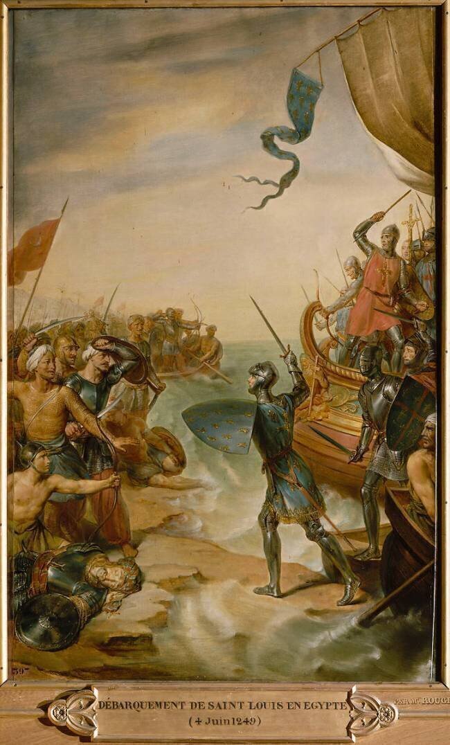Débarquement de Saint Louis, à Damiette en Egypte, le 4 juin 1249 Georges Rouget