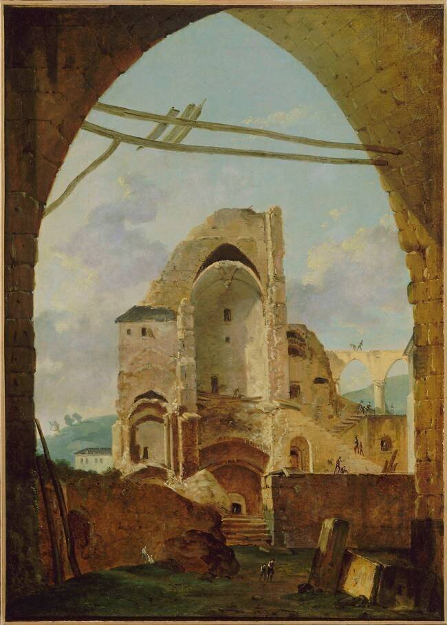 Démolition de l'abbaye de Montmartre Louis Gabriel Moreau l'Aîné