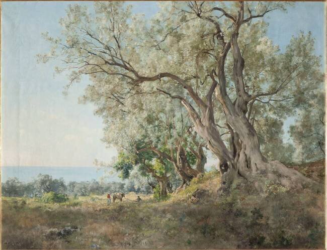 Environs de Menton en hiver Emmanuel Lansyer