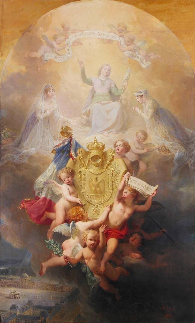 Ex-voto à sainte Geneviève ou Sainte Geneviève protégeant l'Empire français Nicolas Gosse