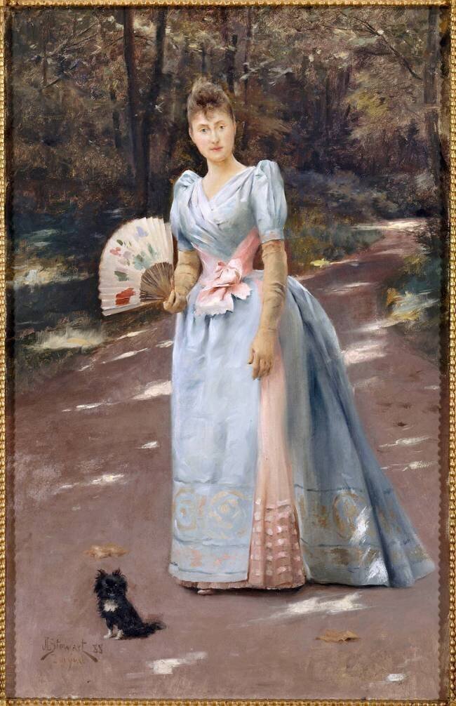 Femme dans un jardin Julius Leblanc Stewart