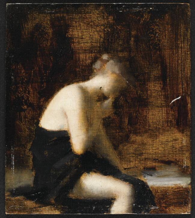 Femme drapée assise Jean-Jacques Henner