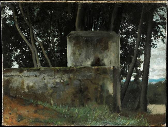 Fontaine dans les lauriers. Rome, jardins de la villa Médicis Jean-Jacques Henner