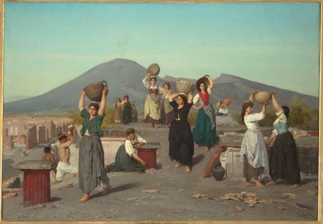 Fouilles à Pompéi Edouard Sain