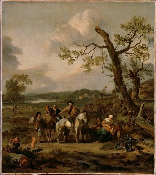 Halte de paysans allant au marché Johannes Wijnants
