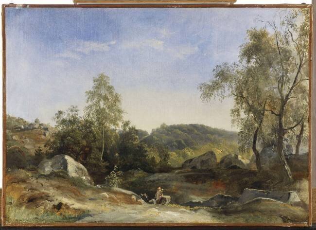 Haltes des peintres à Fontainebleau Auguste-Xavier Leprince