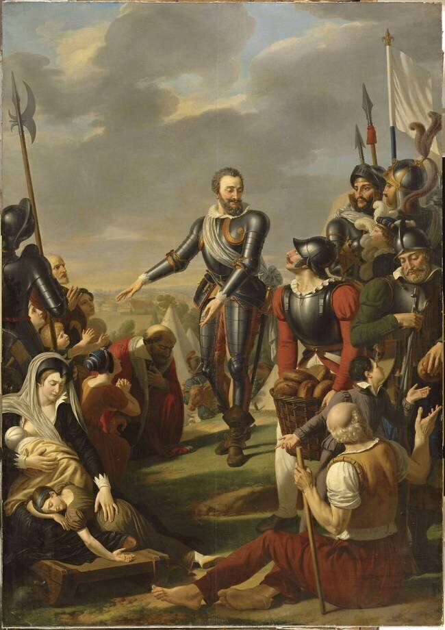 Henri IV fait distribuer des vivres pendant le siège de Paris en aout 1590 Jean-Charles Tardieu