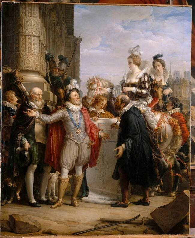 Henri IV se faisant présenter les plans de la construction des galeries du Louvre Etienne-Barthélémy Garnier