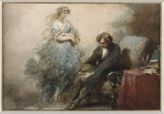 Illustrations d'oeuvres d'Alfred de Musset gravées par Adolphe Lalauze (1838-1906) : La nuit de Mai Eugène Lami