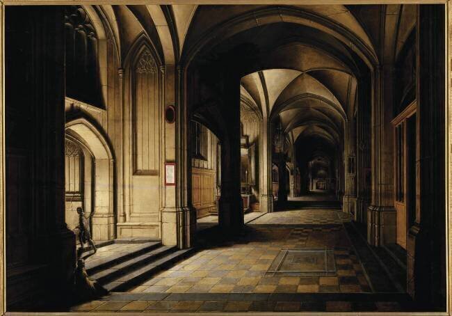 Intérieur d'église. Effet de nuit Hendrick van Steenwyck