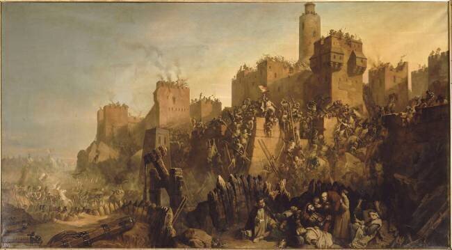 Jacques Molay, grand-maître de l'ordre du Temple en 1298, prend Jérusalem par surprise, en 1299 Claudius Jacquand