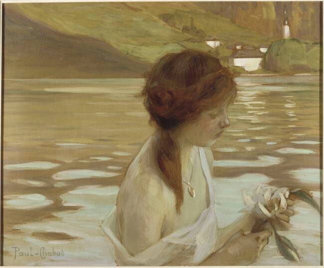Jeune fille dans un paysage Paul Chabas