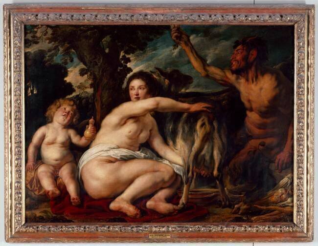 Jupiter enfant nourri par la chèvre Amalthée Jacob Jordaens
