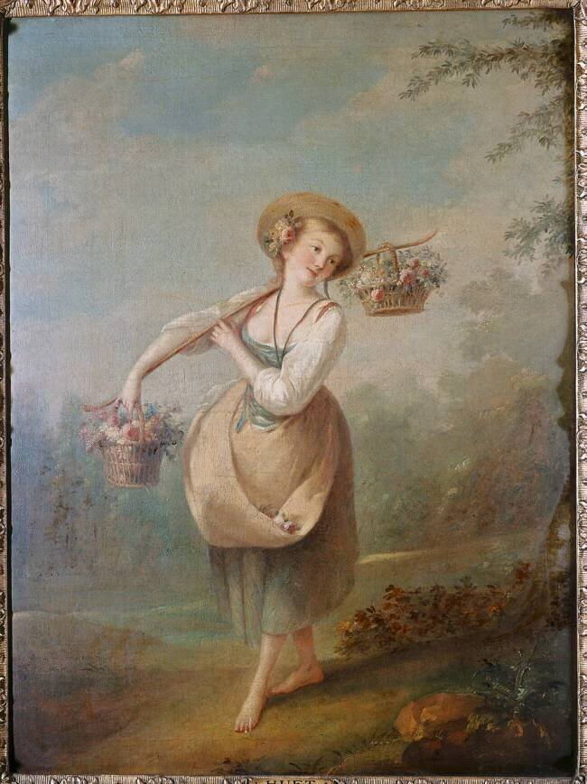La bouquetière Jean-Baptiste Huet