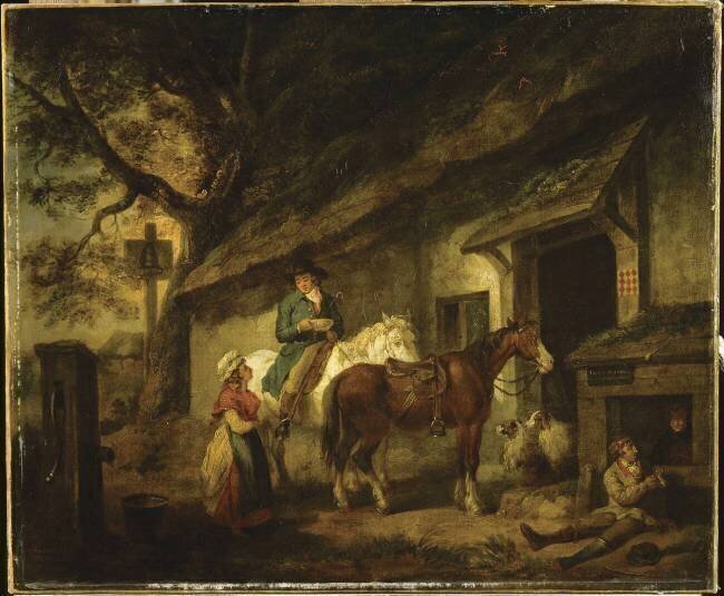 La Halte ("The Public House Door") George Morland (d'après)