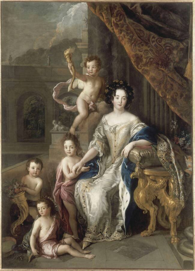 La marquise de Montespan entourée de ses quatre premiers enfants légitimés, en 1677 Charles de la Fosse