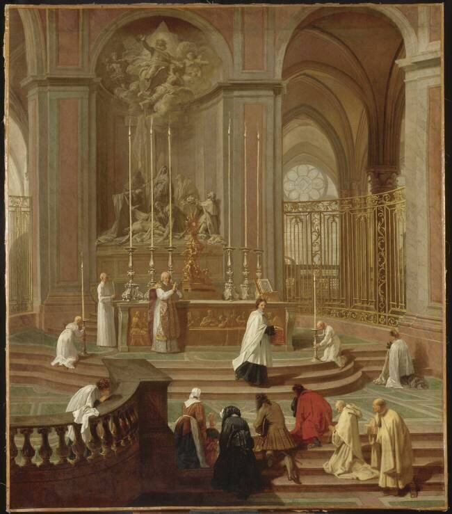 La messe du chanoine de La Porte ou le maître autel de Notre-Dame Jean Jouvenet