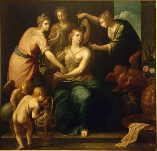 La toilette de Psyché. Ambrosius Bosschaert