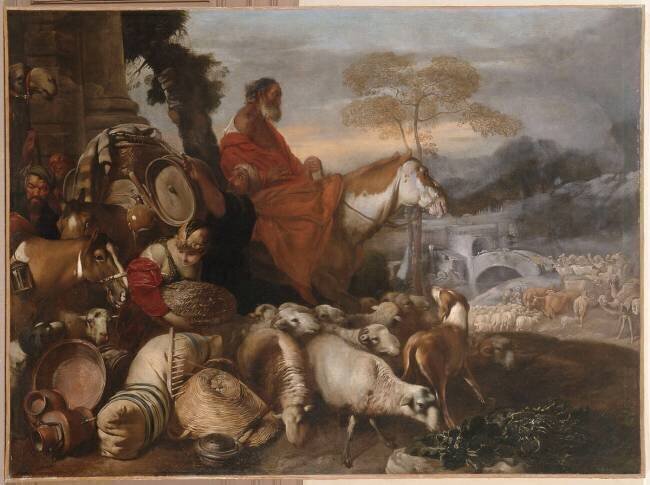Le départ de Jacob de Mésopotamie. Giovanni Benedetto Castiglione