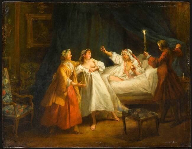 Le Gascon puni (La Fontaine, Contes) Nicolas Lancret