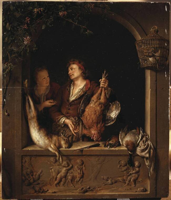 Le marchand de gibier Willem van Mieris